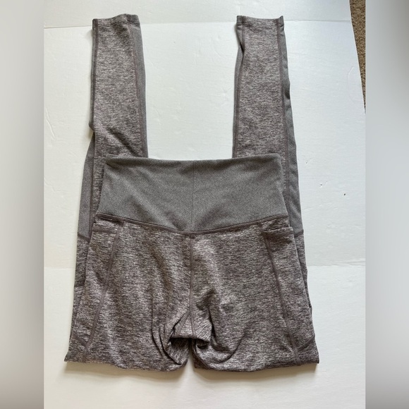 Athleta Exhale Purple Gray Heel Tight Size Small - Picture 1 of 9